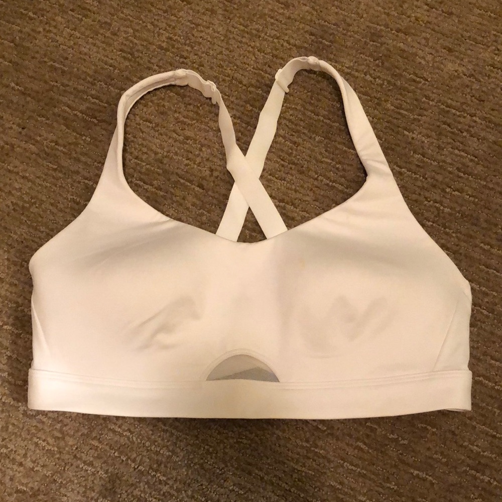 White sports bra